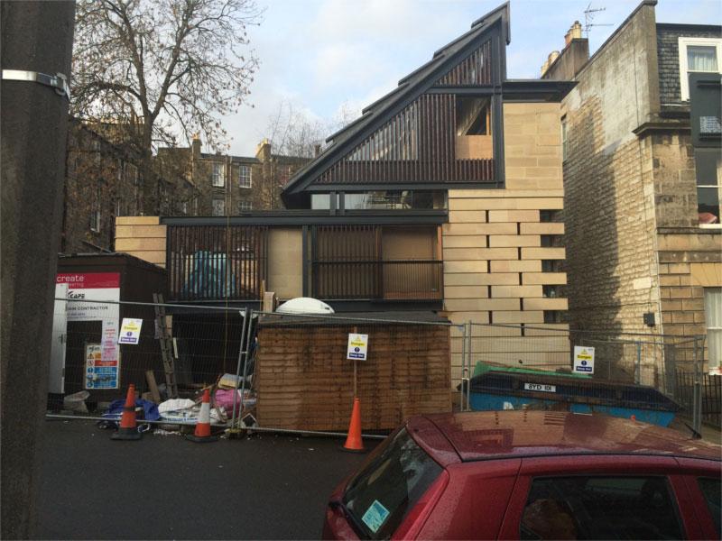 Scaffolding comes down at Hart Street